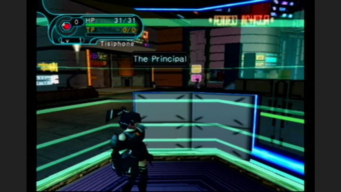 In town These floating circles indicate a teleport pad