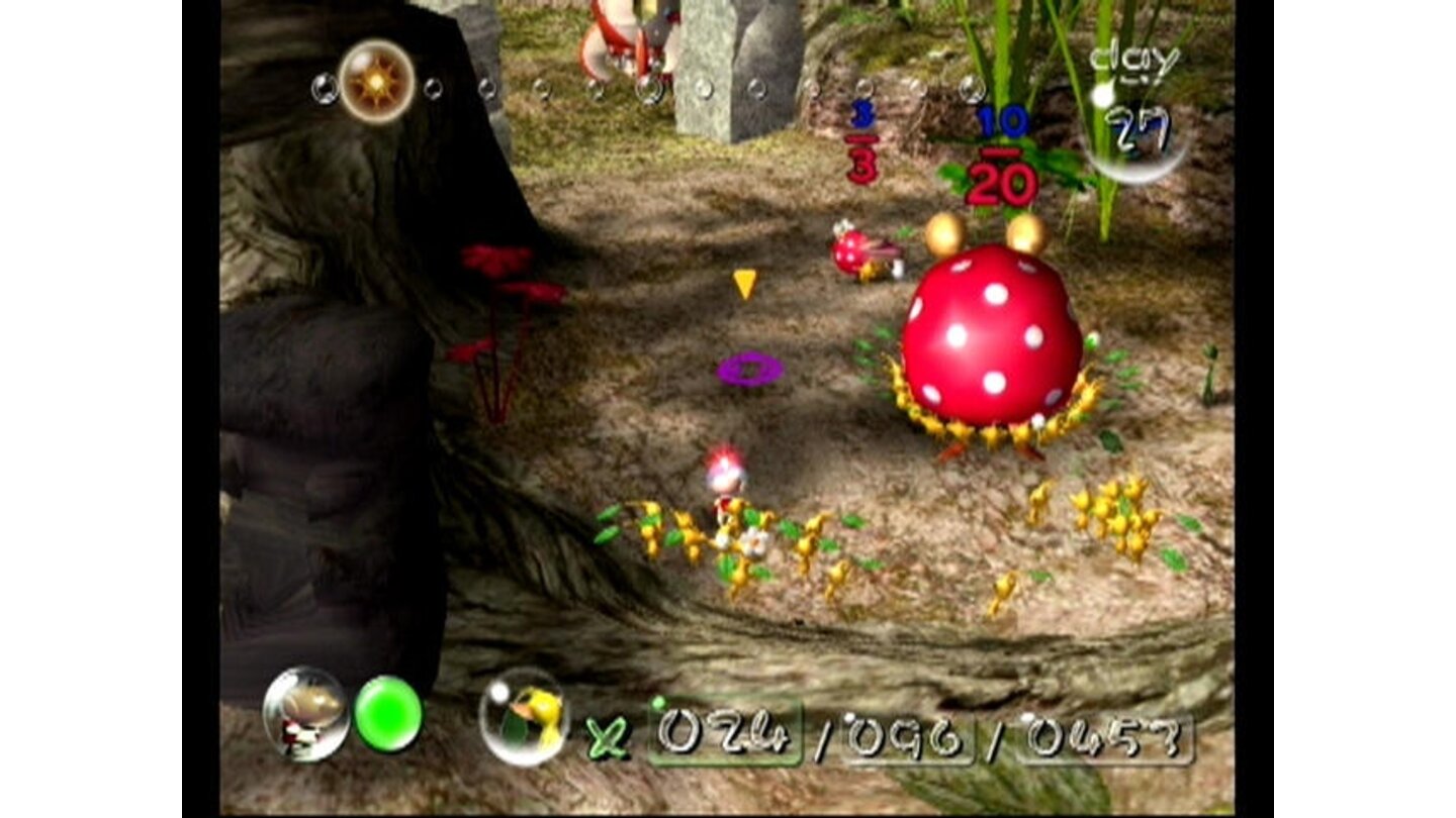 Pikmin can carry fallen enemies back to the onion to make more Pikmin