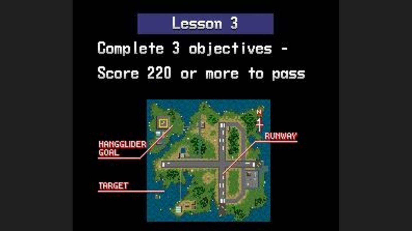 Before every lesson you get to see the lesson-map with the targets for the missions the lesson consists of