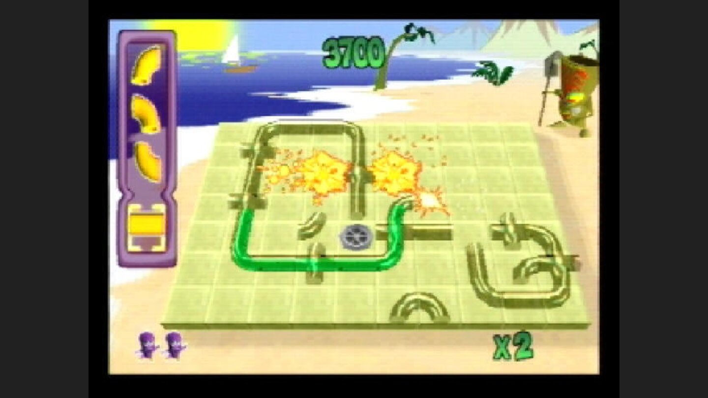 The pipes explode as the Flooze flows to the plug hole