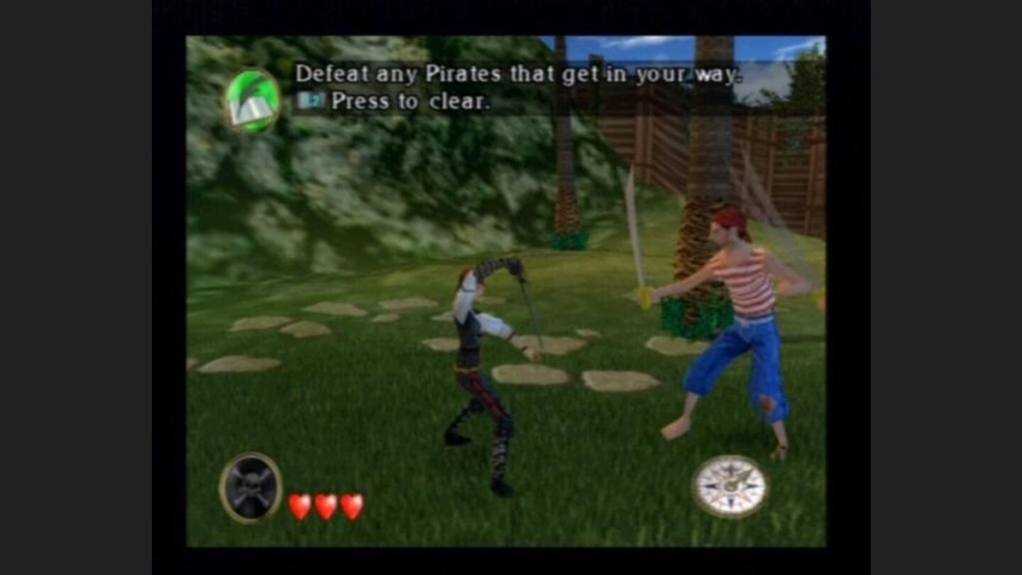 You can either attack or block enemy attacks with sword and a dagger.