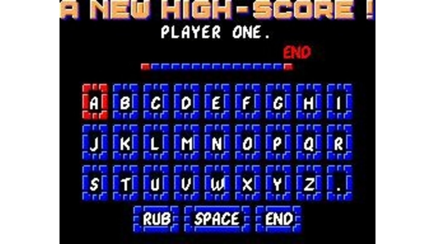 Enter your name in the high scores