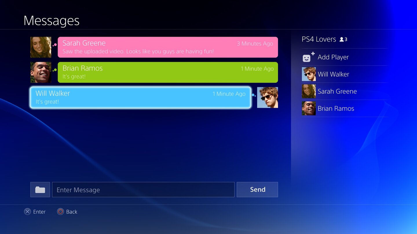 PlayStation 4 Interface