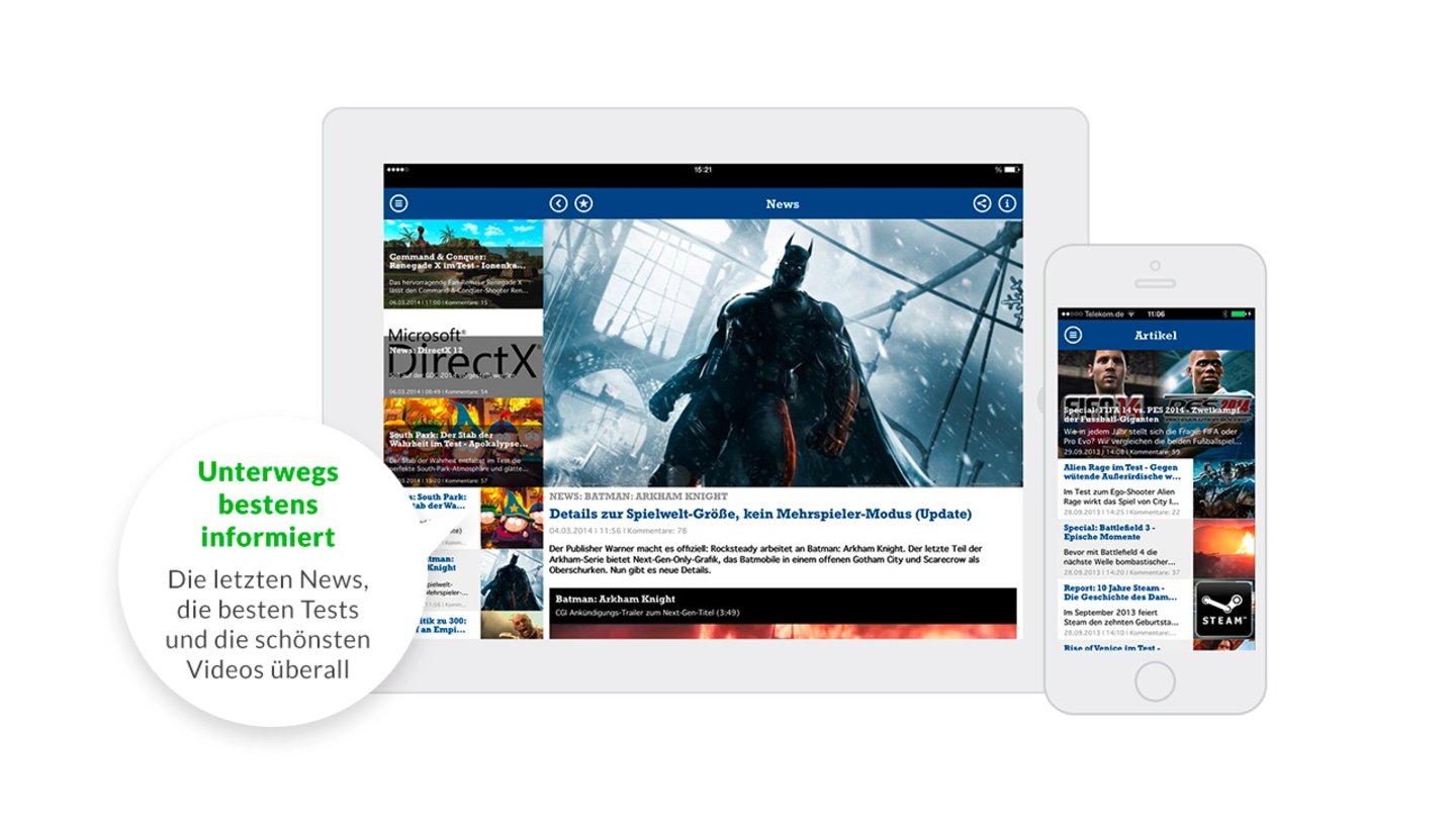 GameStar Plus funktioniert unterwegs an Smartphone und Tablet genauso wie zu Hause am PC. Einfach einloggen und ohne Banner-Werbung surfen – auch in unserer App für Apple und Android.
