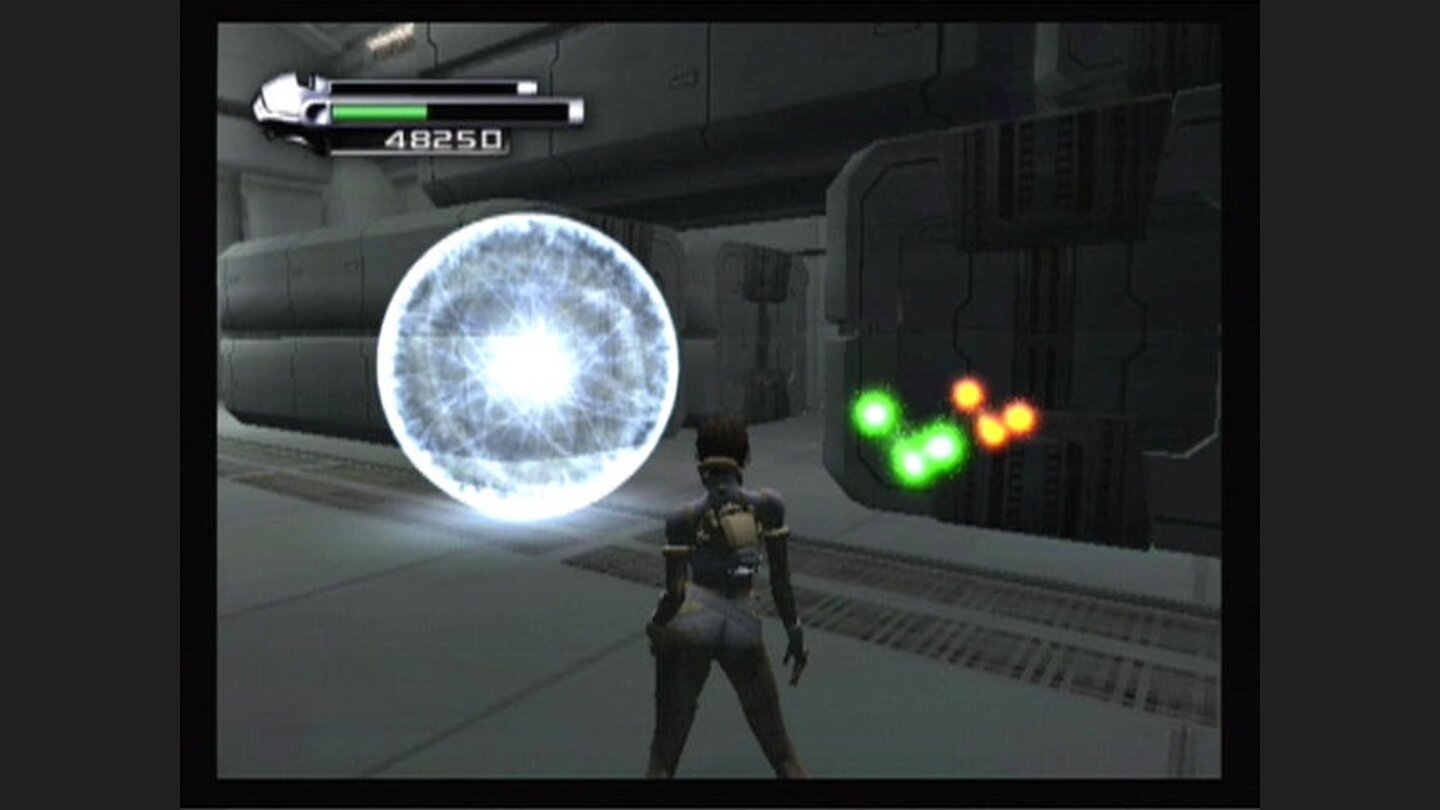 An end point of a trial mission, and some energy power ups