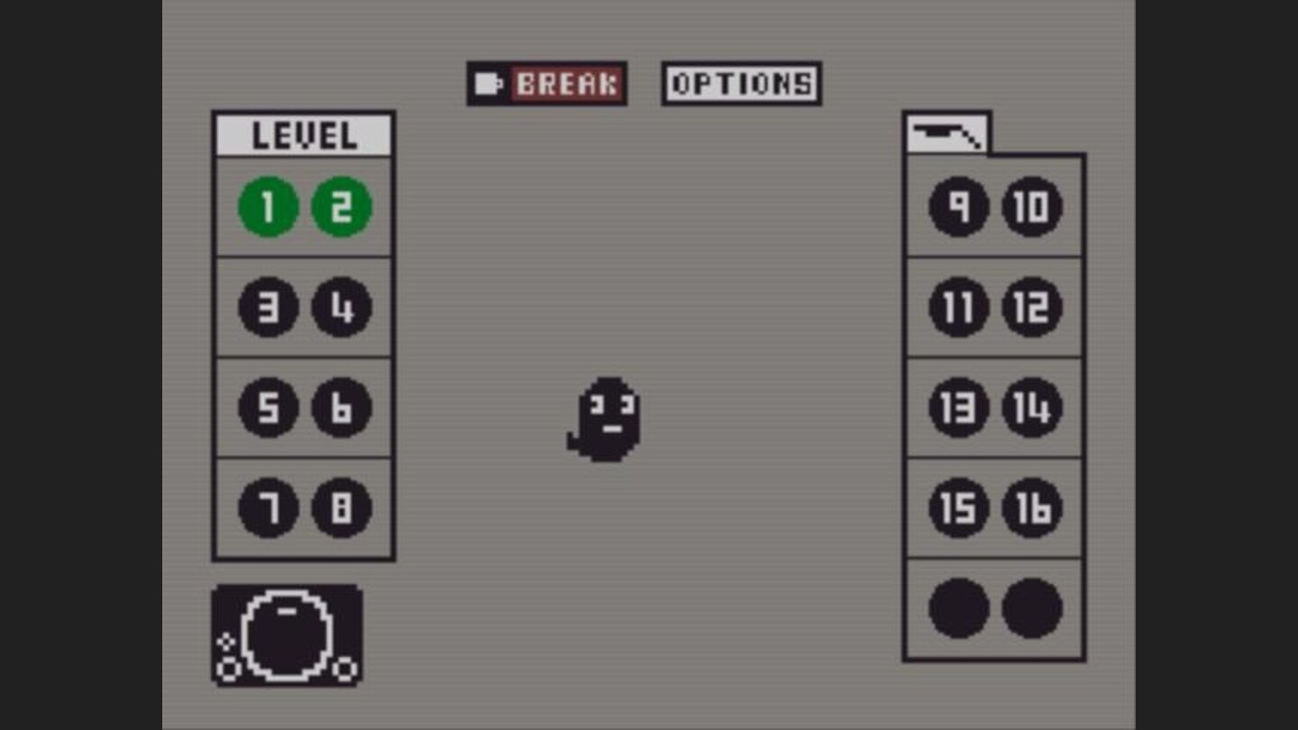 Playstation Mode, Level 1 + 2 open. Main Menu.