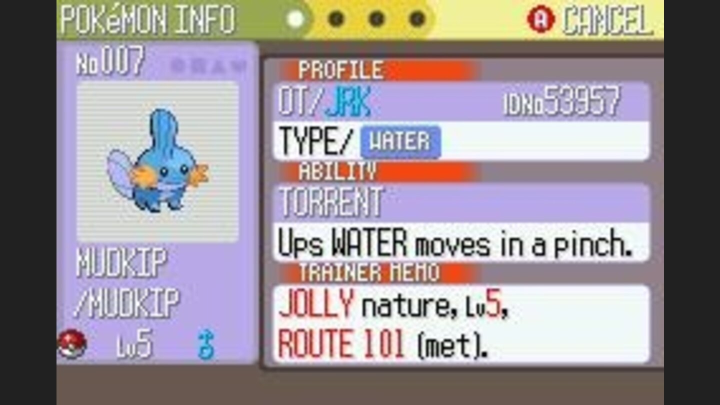 Pokemon status