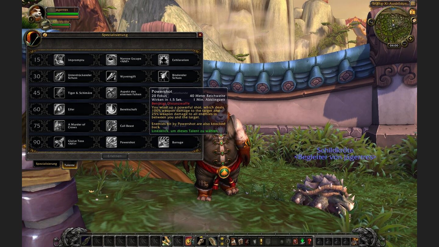 Power Shot - Mächtiger Schuss, der Schaden am Ziel und auf dem Weg dorthin anrichtet.