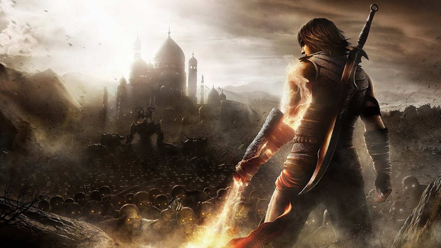 Prince of Persia: Die vergessene ZeitWeil der Bruder des Prinzen beim Angriff auf eine feindliche Stadt die »Armee des Salomon« befreit hat, und die Sandmonster alle Bewohner der Stadt zu Stein verwandeln will, turnen wir in Prince of Persio: Die vergessene Zeit durch ein mit Fallen und Gegnern gespicktes Schloss. Zeitlich setzt The Forgotten Sands zwischen den ersten beiden Titeln der Sands-of-Time-Trilogie an.