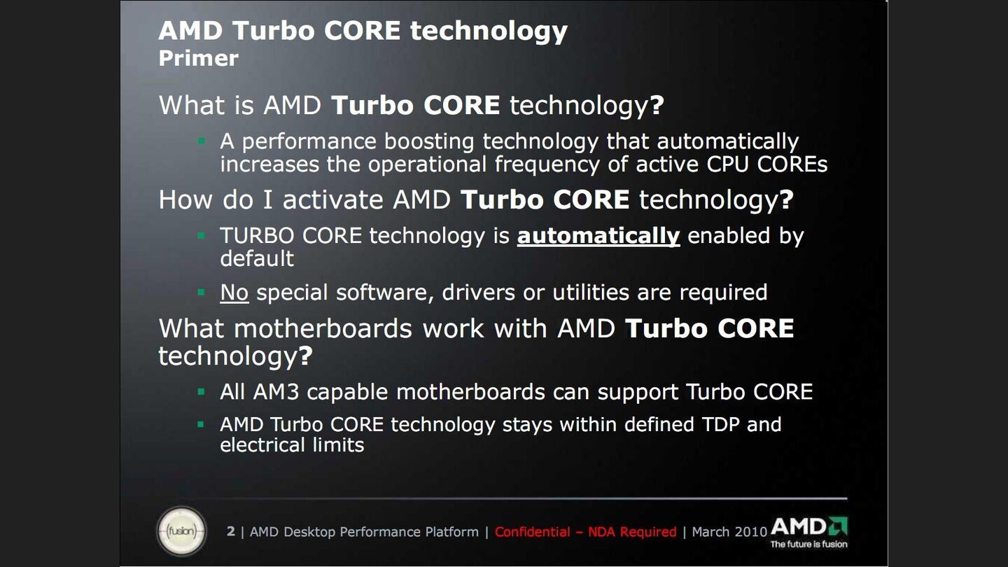 AMD Turbo Core Präsentation