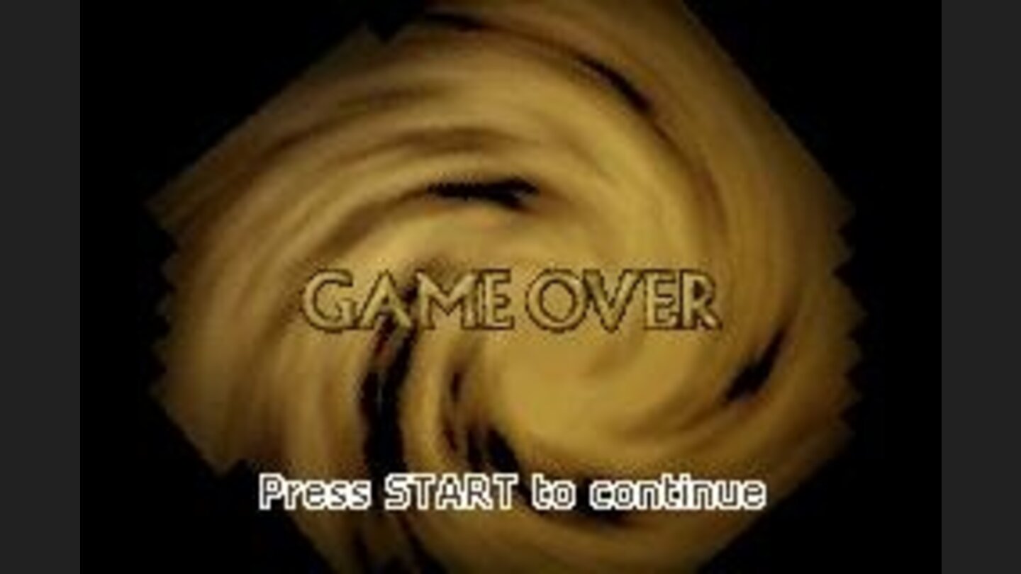 The Game Over screen. Not so pleasant...