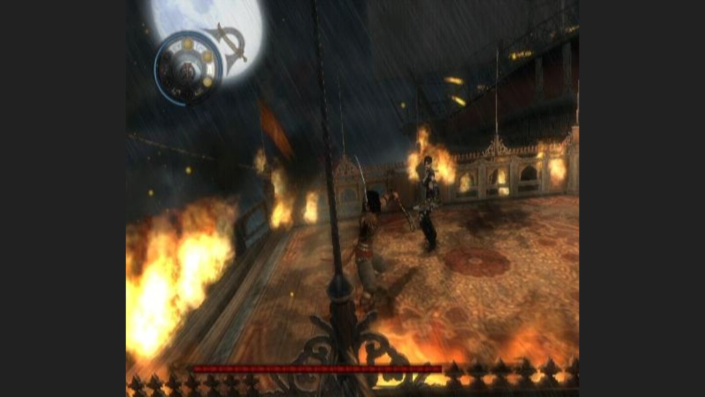 The game starts with a boss fight.