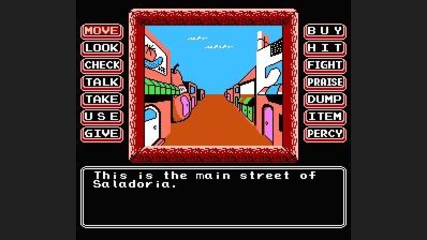 Main street with lots of shops