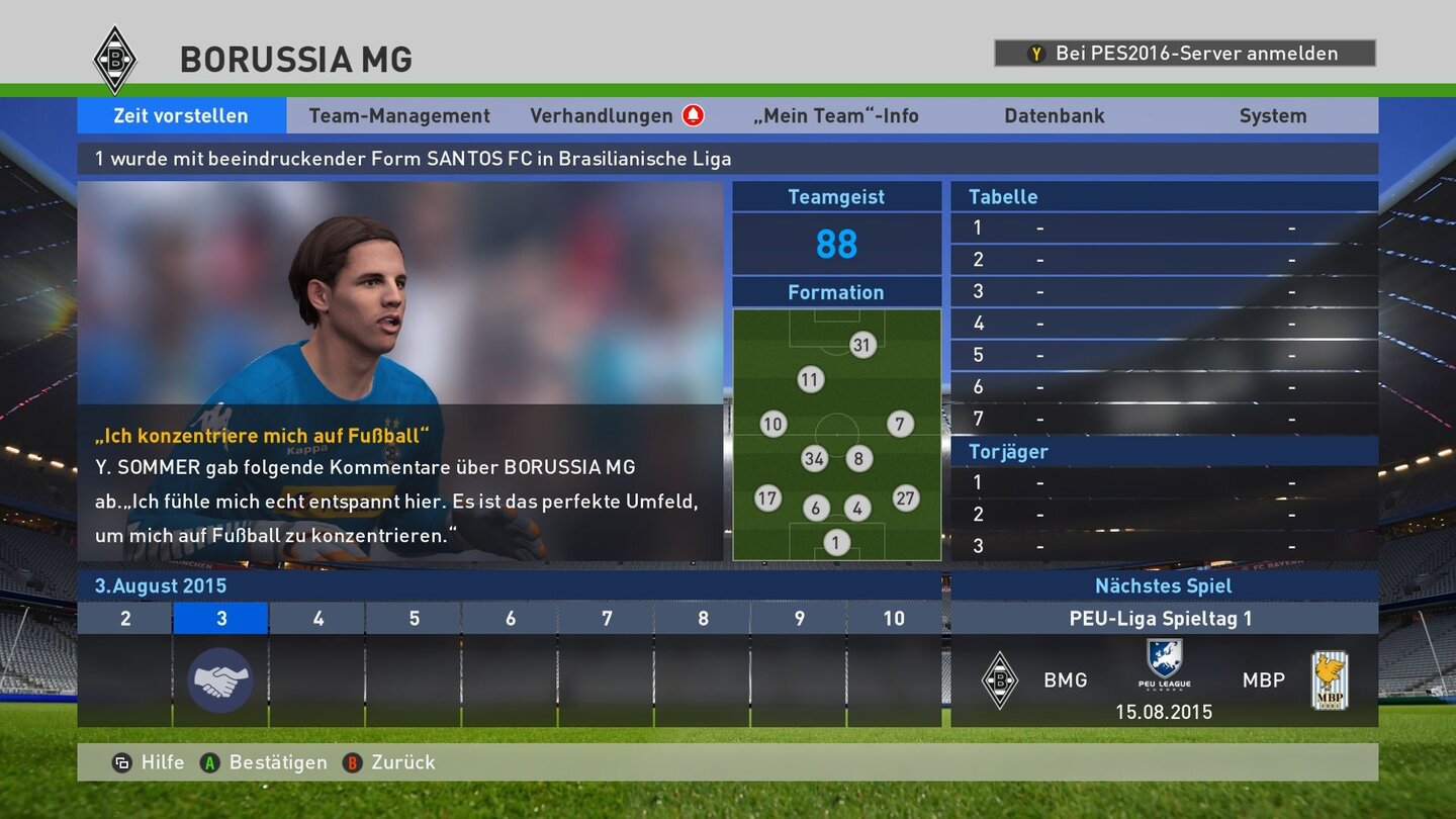 Pro Evolution Soccer 2016Dank der vielen Neuerungen ist die Meister-Liga wieder ein echter Spaßgarant.