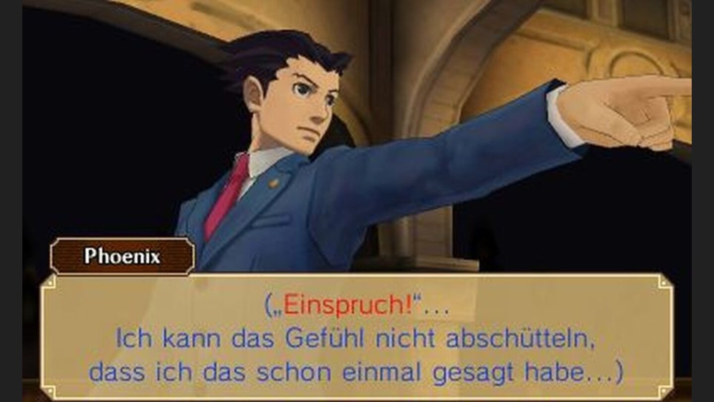 Professor Layton vs. Phoenix WrightHat er eine Unstimmigkeit aufgedeckt, wird Einspruch eingelegt.
