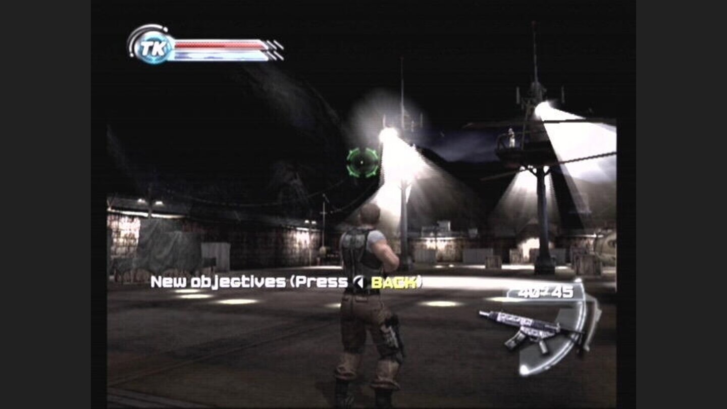 Two guard towers with a total of four searchlights. This is going to be fun.