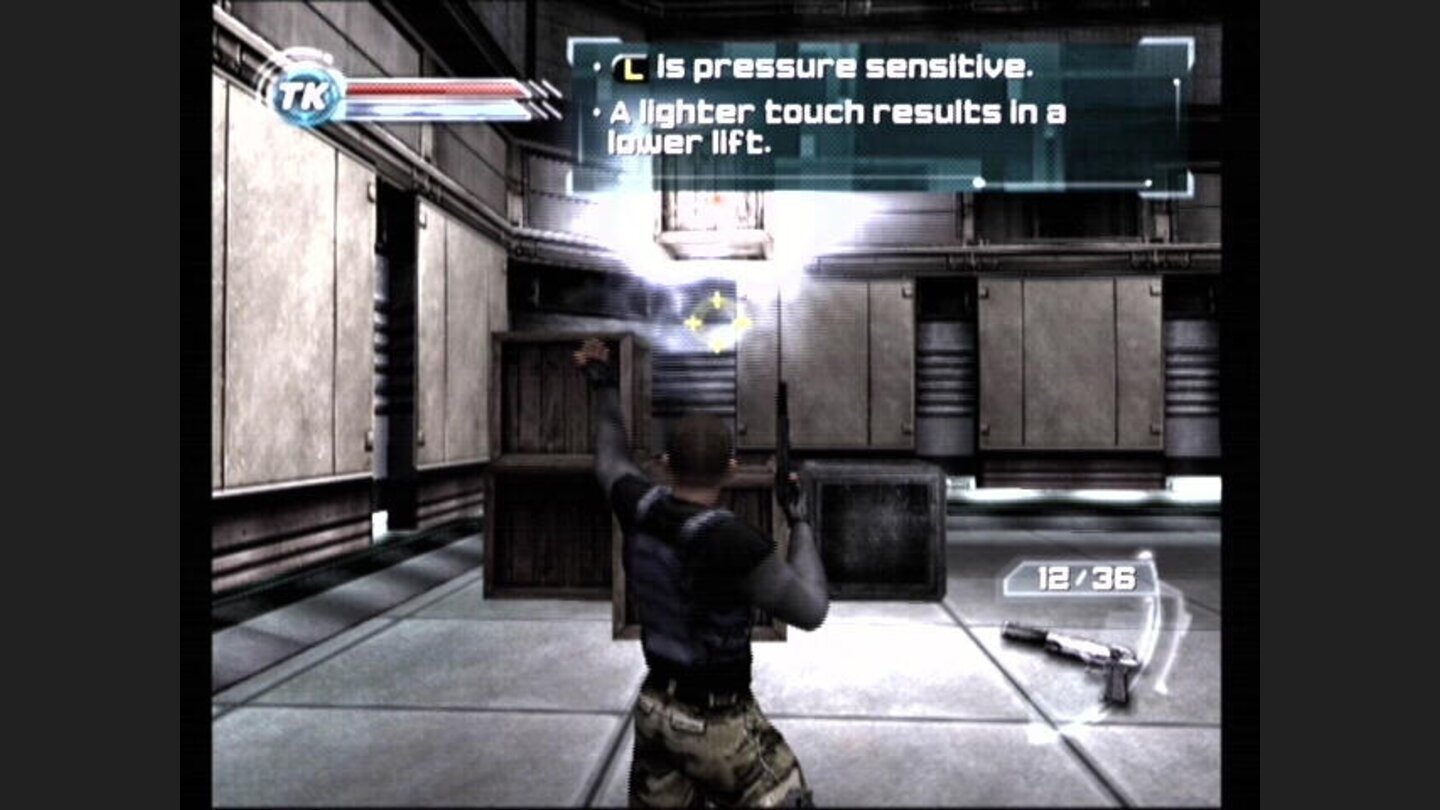 You can lift crates to create steps, clear a passage, or to throw against enemies.