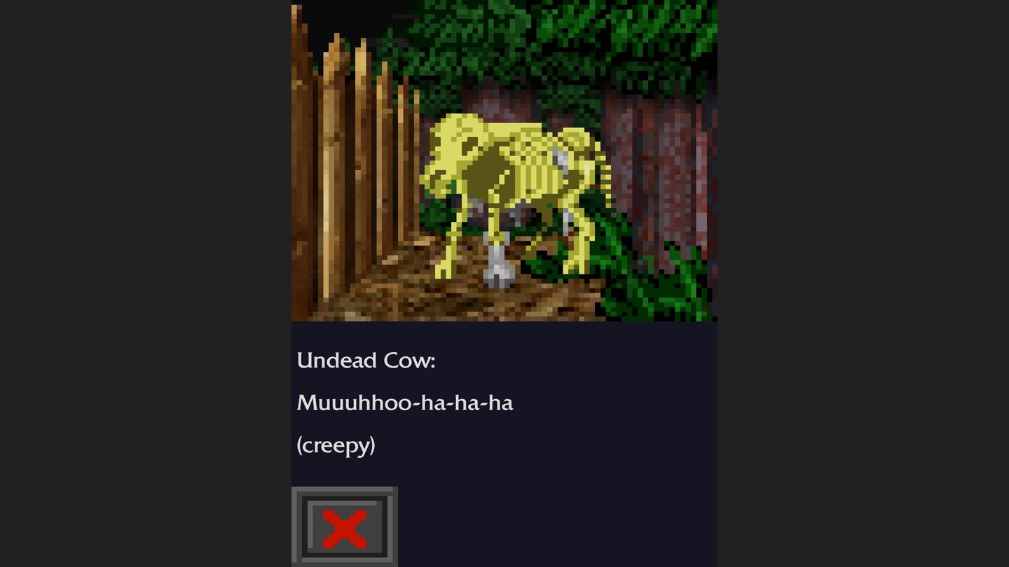 QuestlordKnochiger Humor: Hier finden wir eine untote Kuh am Wegesrand.