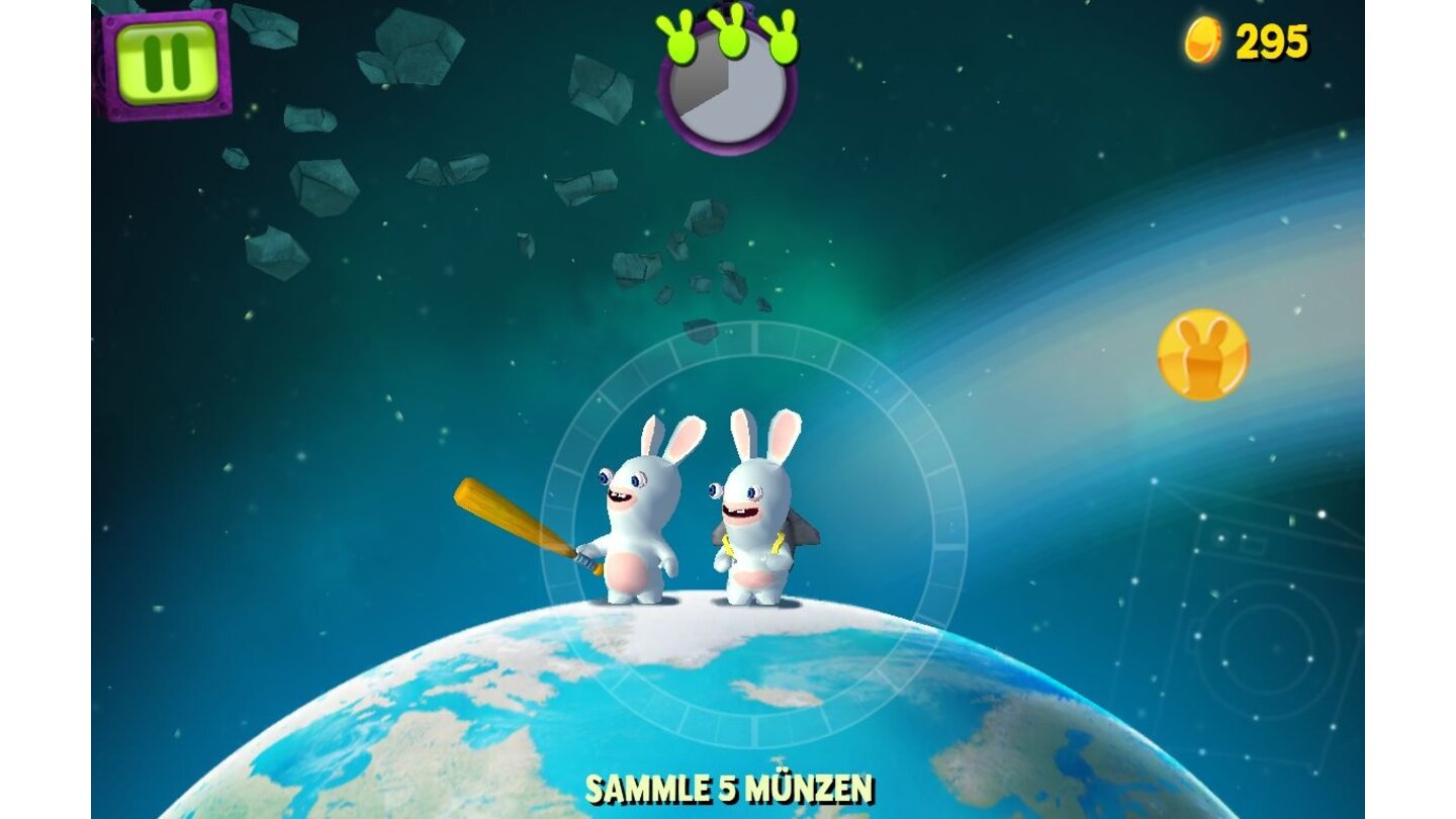 Rabbids Big BangDas Weltraumprogramm der Rabbids besteht nur aus einem Jetpack und einem Knüppel