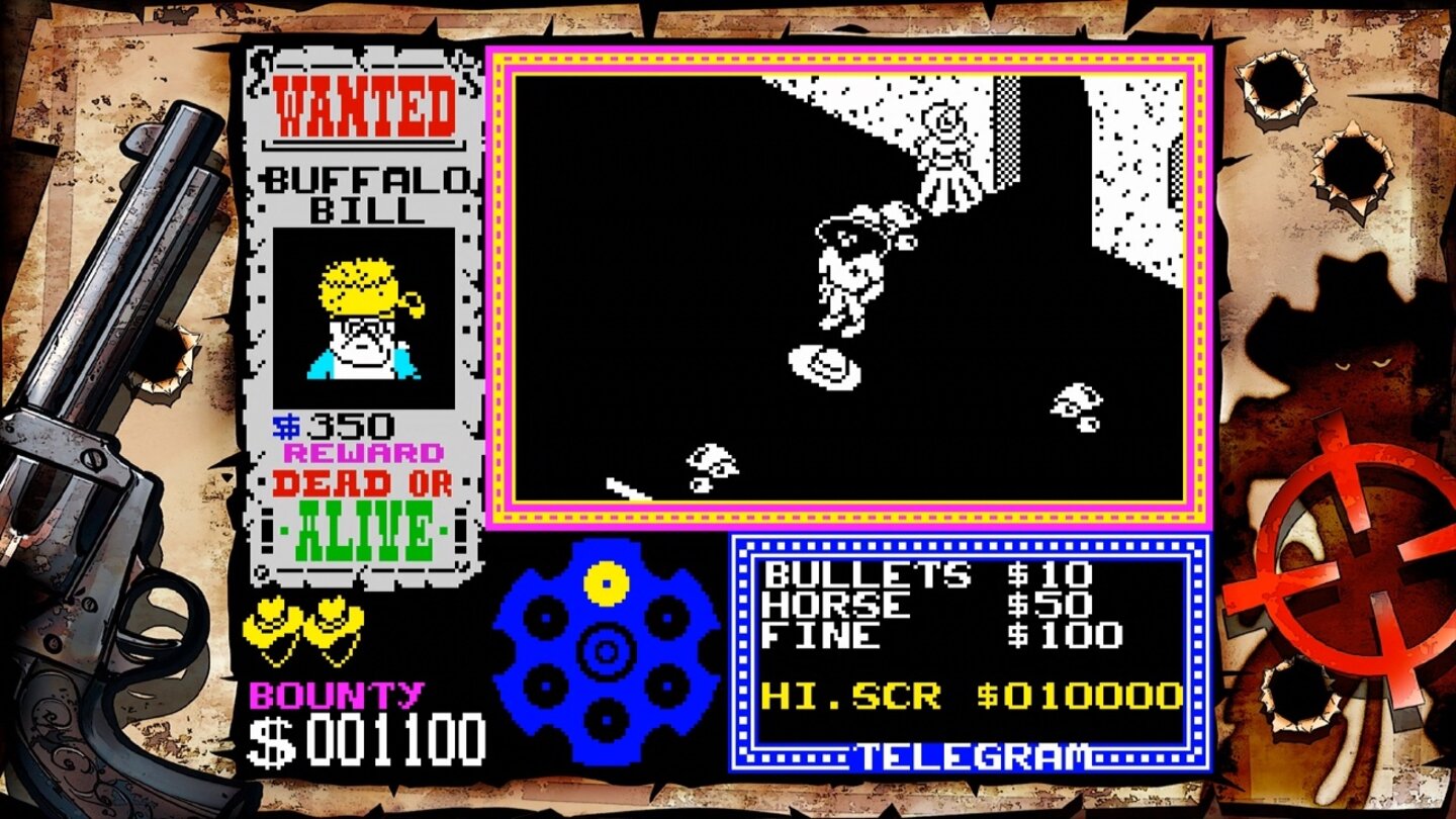 Gunfright (ZX-Spectrum, 1985)
Isometrisches Western-Abenteuer, in dem der Spieler als Sheriff diverse Outlaws stellen und in Duellen besiegen muss.
Wertung: * von ***