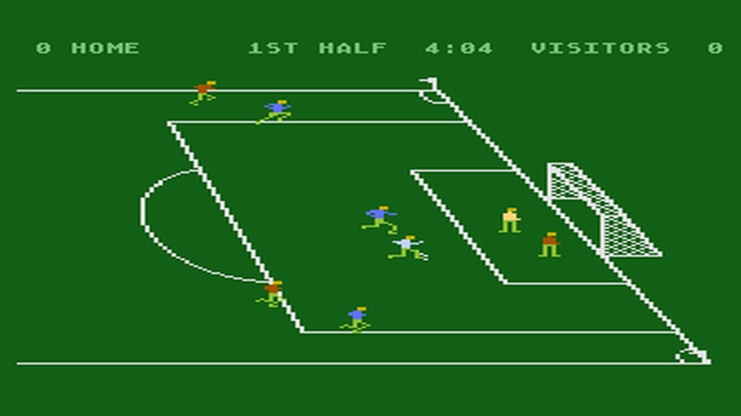 RealSports SoccerAuf dem Atari 5200, dem Nachfolger des Atari 2600, veröffentlicht Atari 1982 den Titel RealSports Soccer. Mittlerweile lässt sich sogar festlegen, wie der Ball geschossen werden soll. Zur Auswahl stehen: Niedrig, Mittel und Hoch. Ein Schrecken für Unentschlossene.