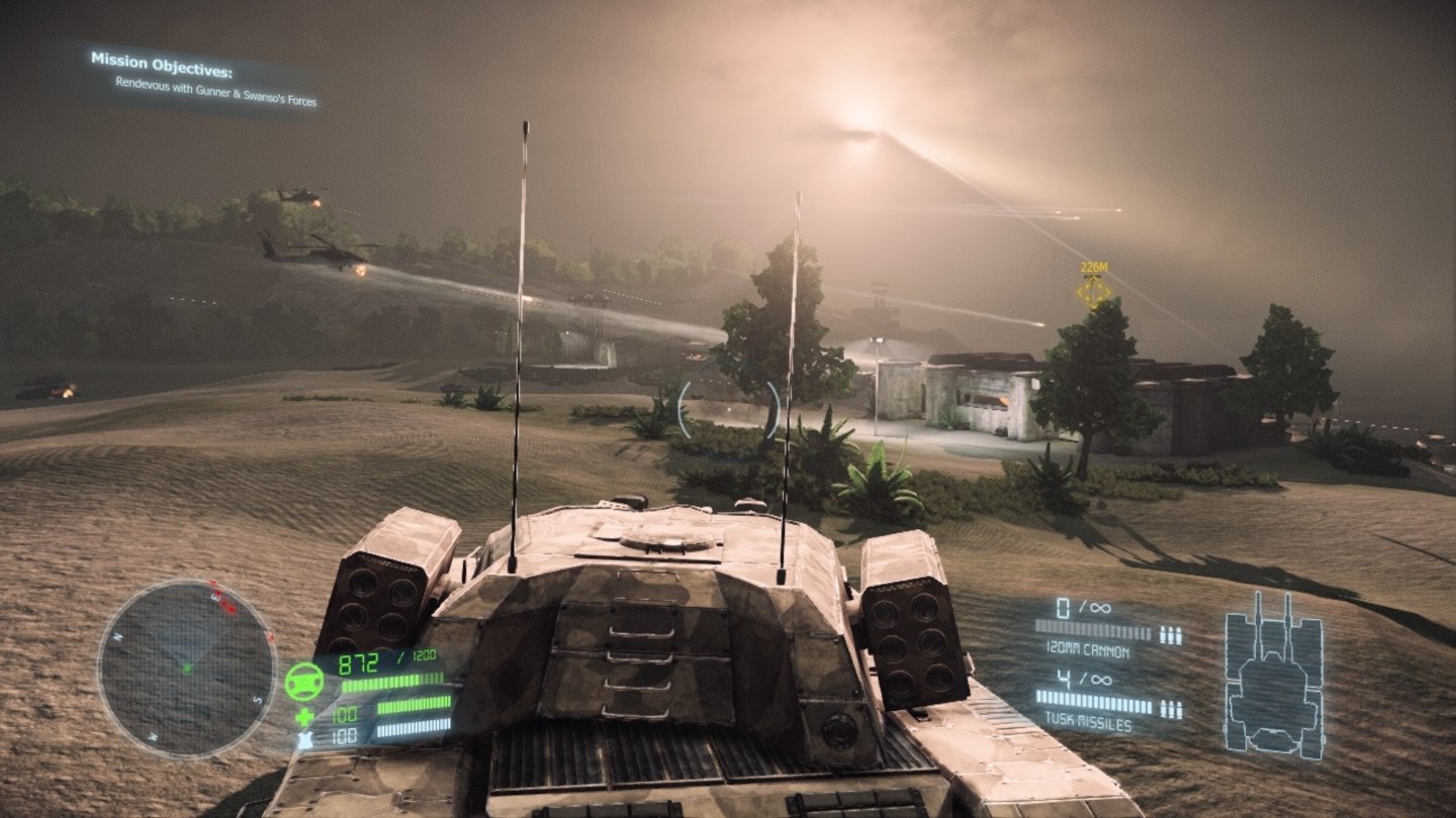 Renegade X: Black DawnDie Helis links im Bild bekommen gleich unsere Raketen zu spüren. Mammut fahren ist super.
