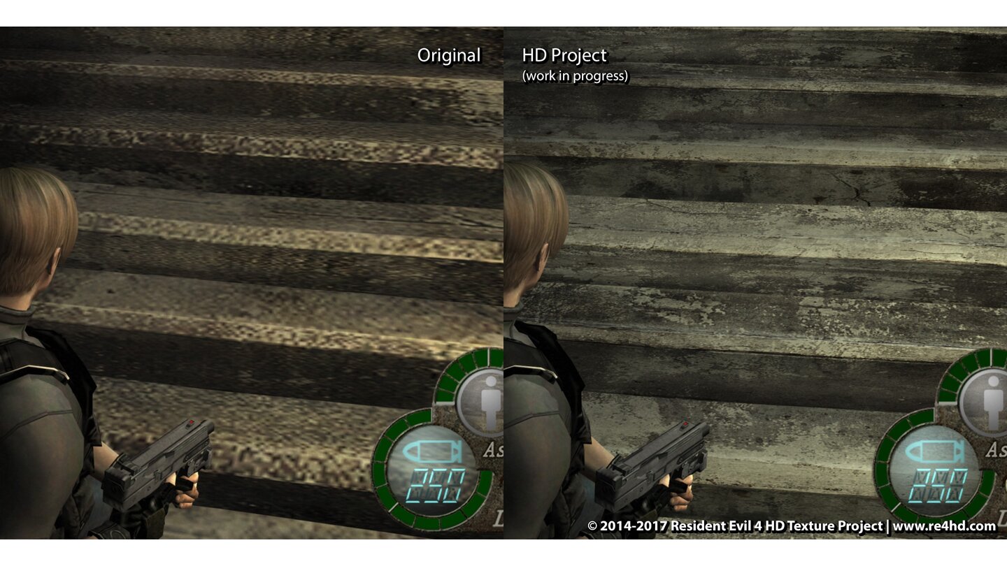 Resident Evil 4 HD - Vergleichs-Screenshots mit der Mod