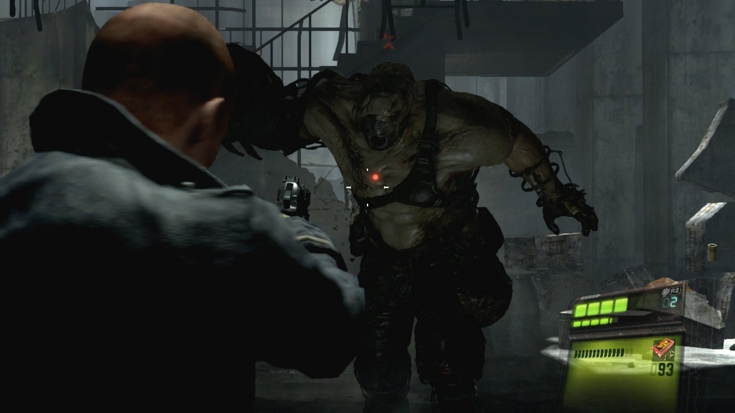Resident Evil 6Besondere Gegner wie dieser Riesenmutant mit den modifizierten Armen begegnen im Spielverlauf mehrmals.