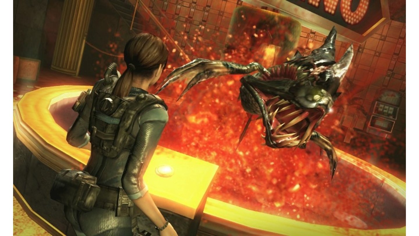 Resident Evil: RevelationsMutierte Fische gehören ebenfalls zur Gegnerriege in Revelations. Achtung, bissig!