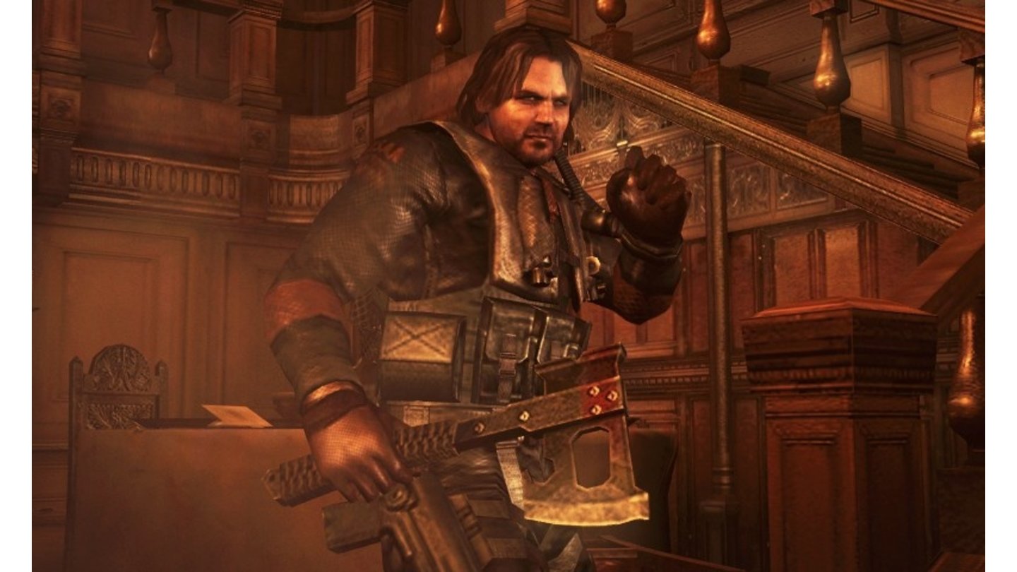 Resident Evil: RevelationsSerienneuling Parker Luciani weiß sich im Nahkampf mit seiner Axt zu helfen.