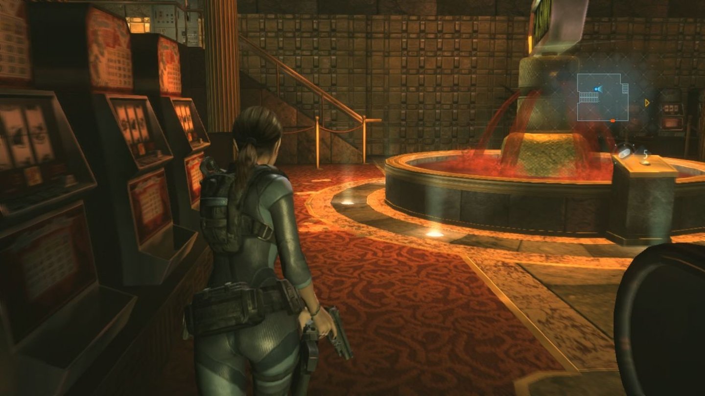 Resident Evil: RevelationsIm Casino muss Jill ein Rätsel lösen, in dem sie verschiedene Münzgewichte kombiniert.