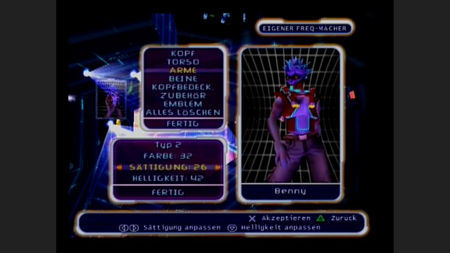 Retro Hall of Fame: AmplitudeErfolge werden mit neuen Kleidungsstücken für unseren Avatar belohnt. Für Langzeitmotivation sorgt das aber eher nicht – dafür reicht allein das geniale Gameplay.
