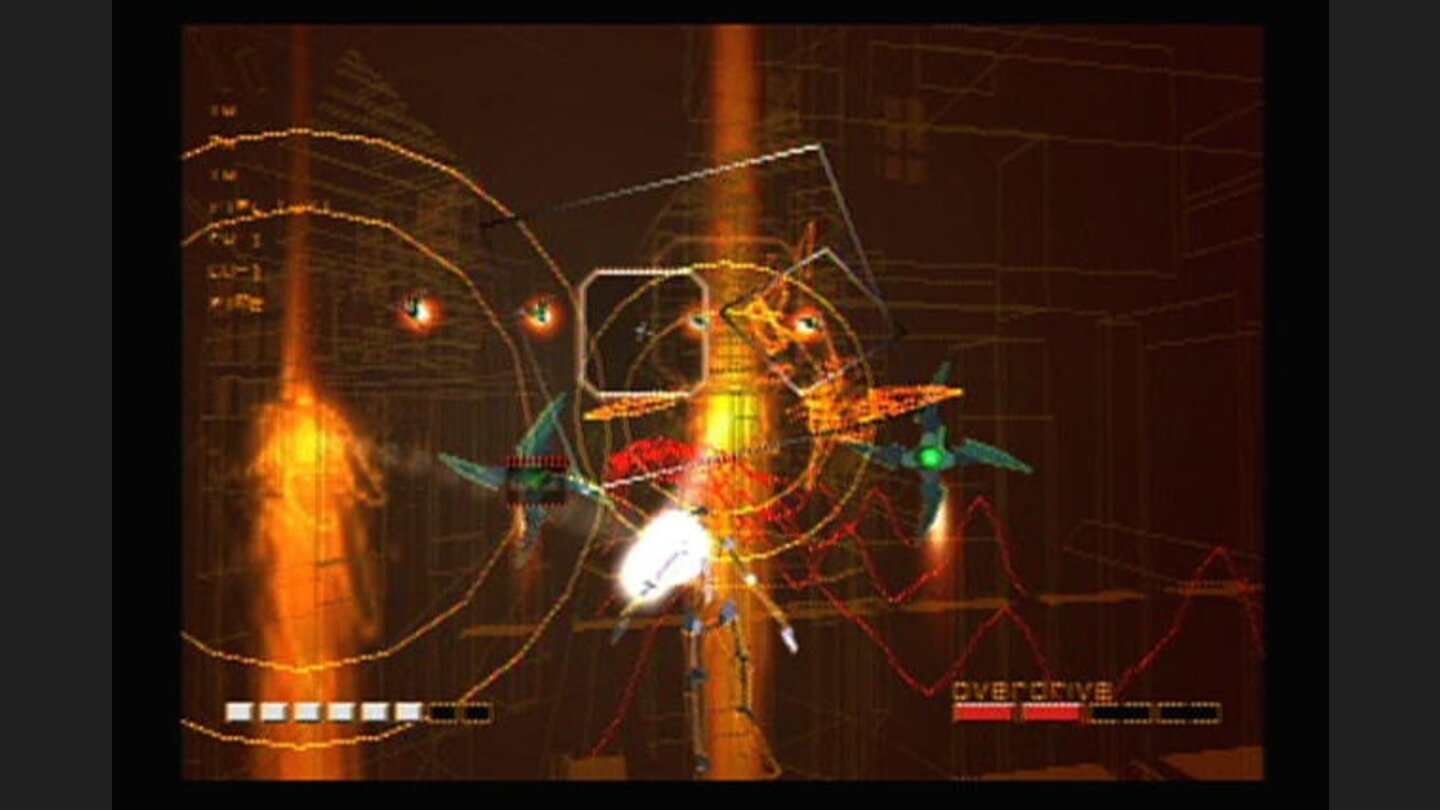 Intense color effects reveal themselves when enemies are destroyed.