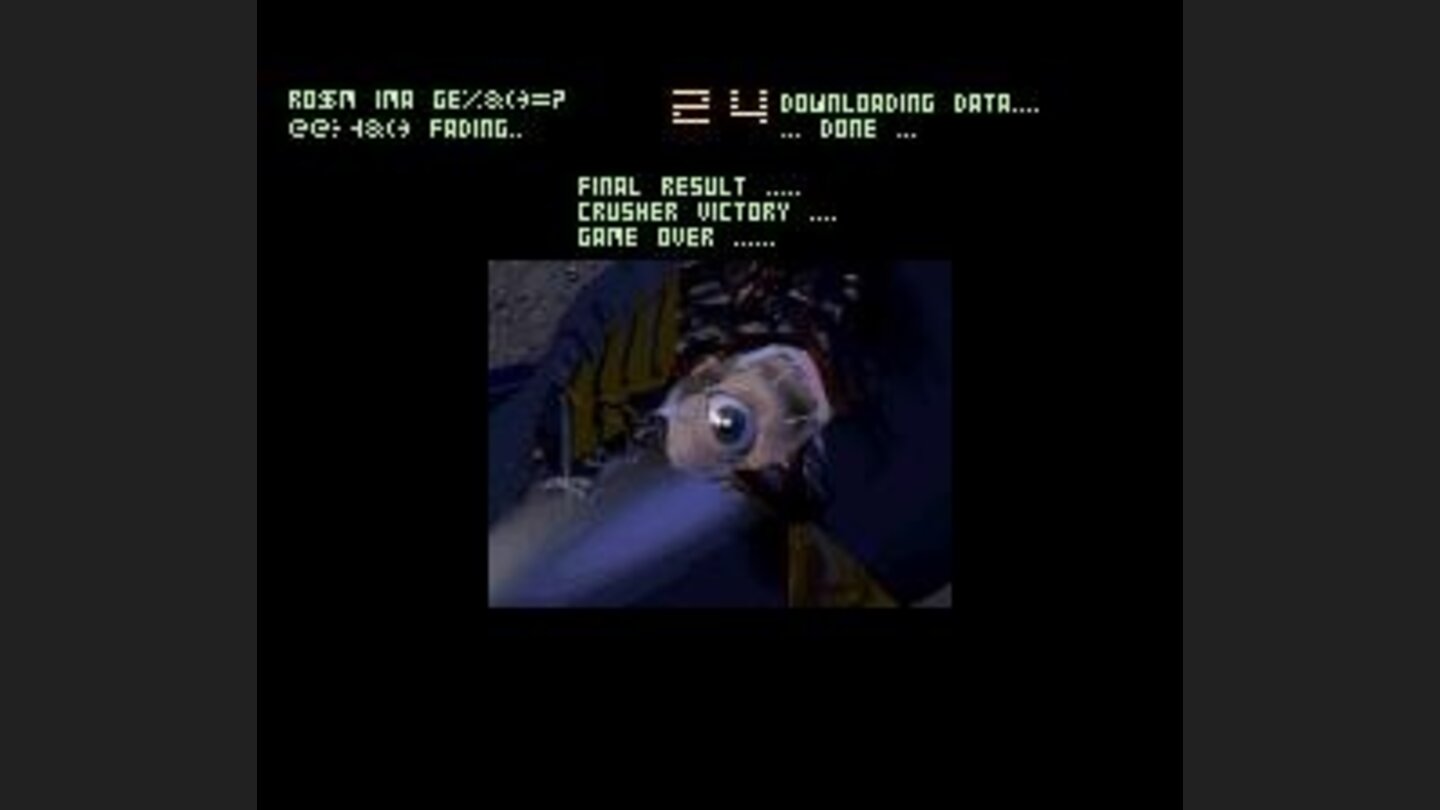 When you are beaten you see the cyborg shut down