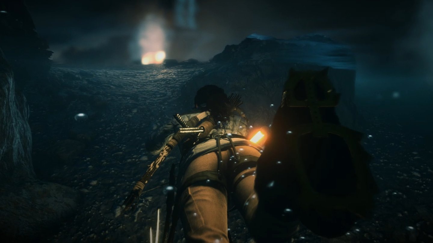 Rise of the Tomb RaiderUnsere Zeit unter Wasser ist zunächst begrenzt. Später erhalten wir ein Atemgerät.
