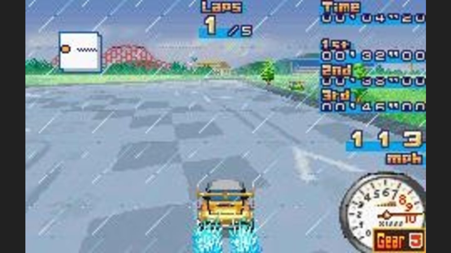 Another race includes running circles around a cone in the middle of a rain storm