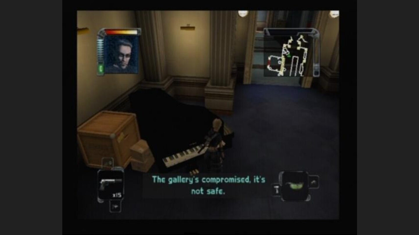 Using the piano to lure some of the guards in here