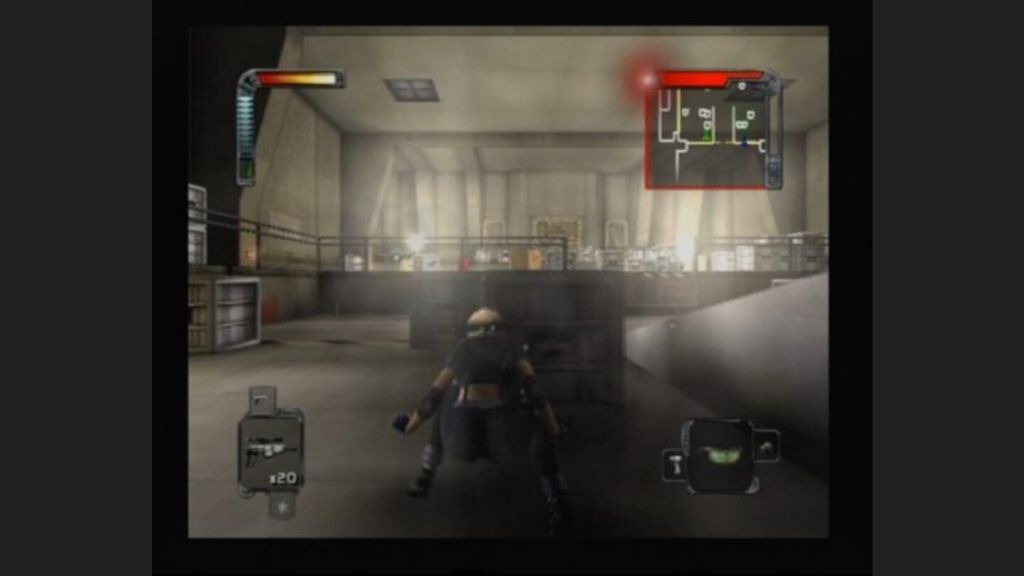 This crate is only a temporary hideout until the soldiers start coming and throwing grenades at you from all the sides