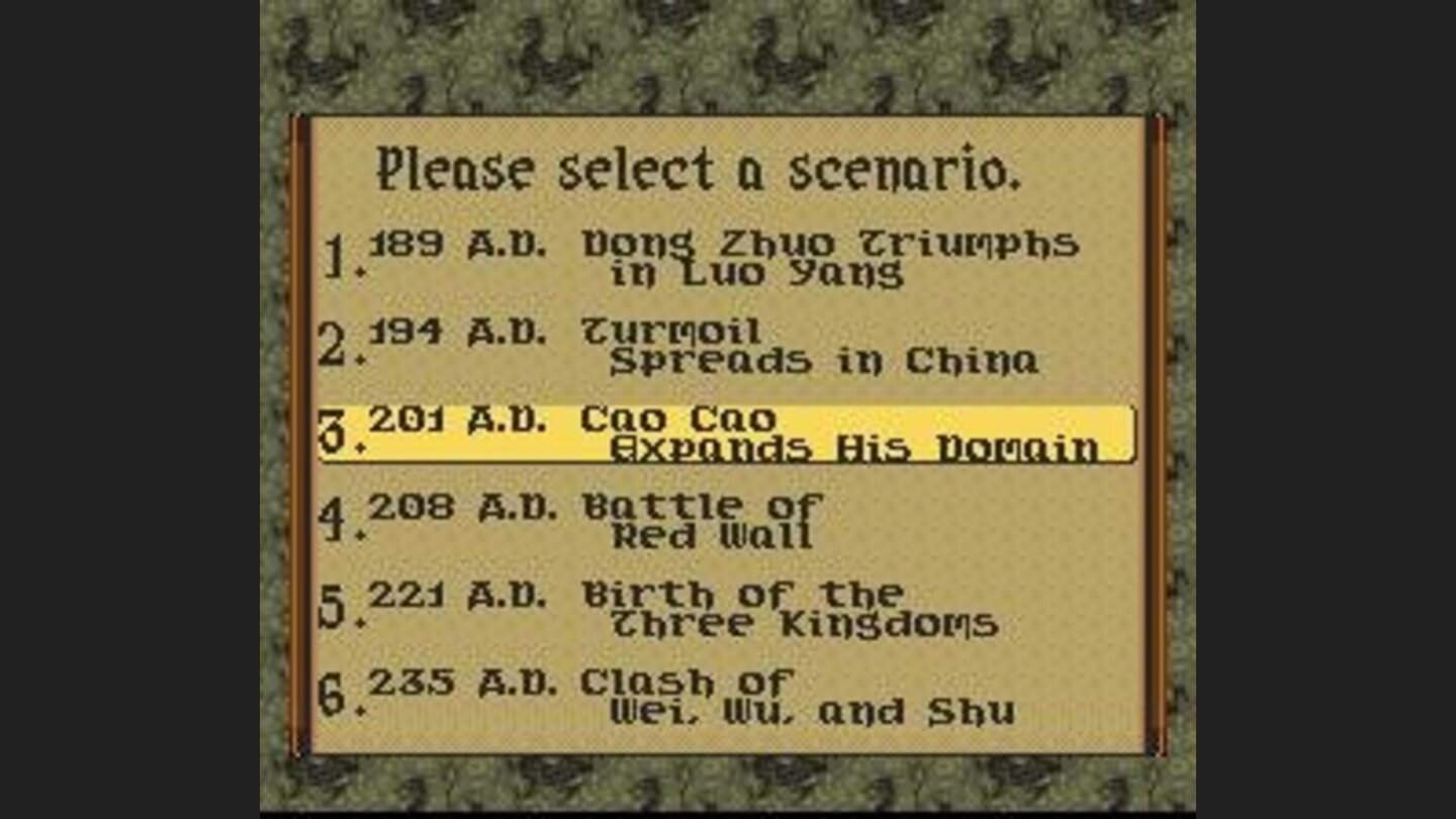 Selecting a historical period