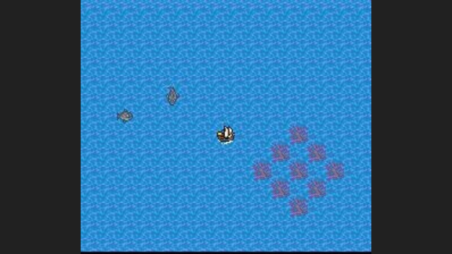 The pirate is navigating his ship, surrounded by fish