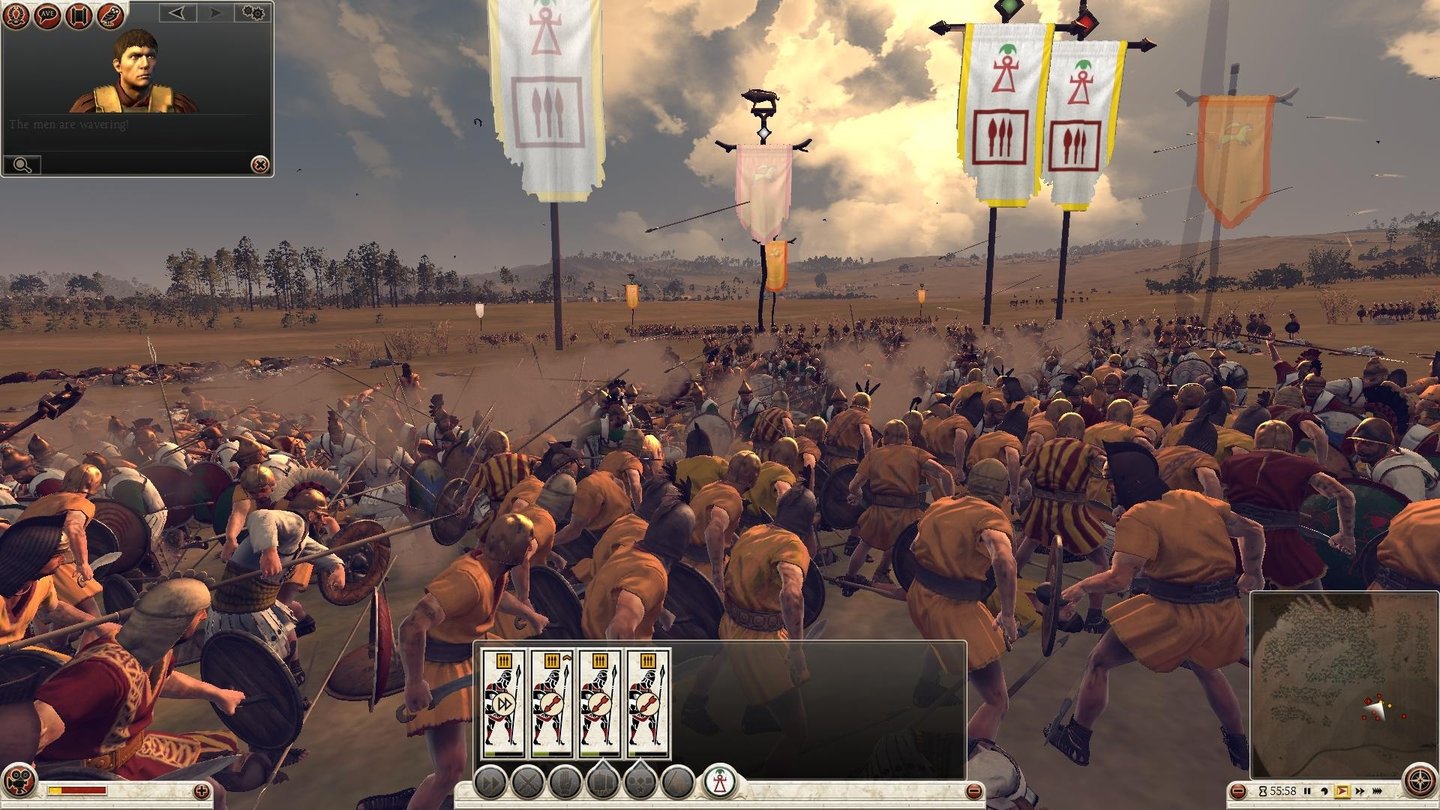 Total War: Rome 2Wurfspeere: Die KI hat regelmäßig einen sehr hohen Anteil an Plänklern in ihren Armeen.