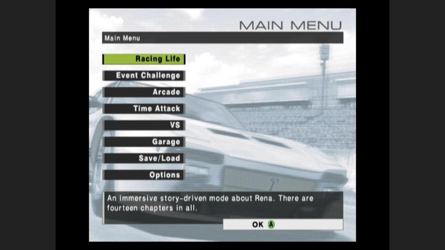The main menu