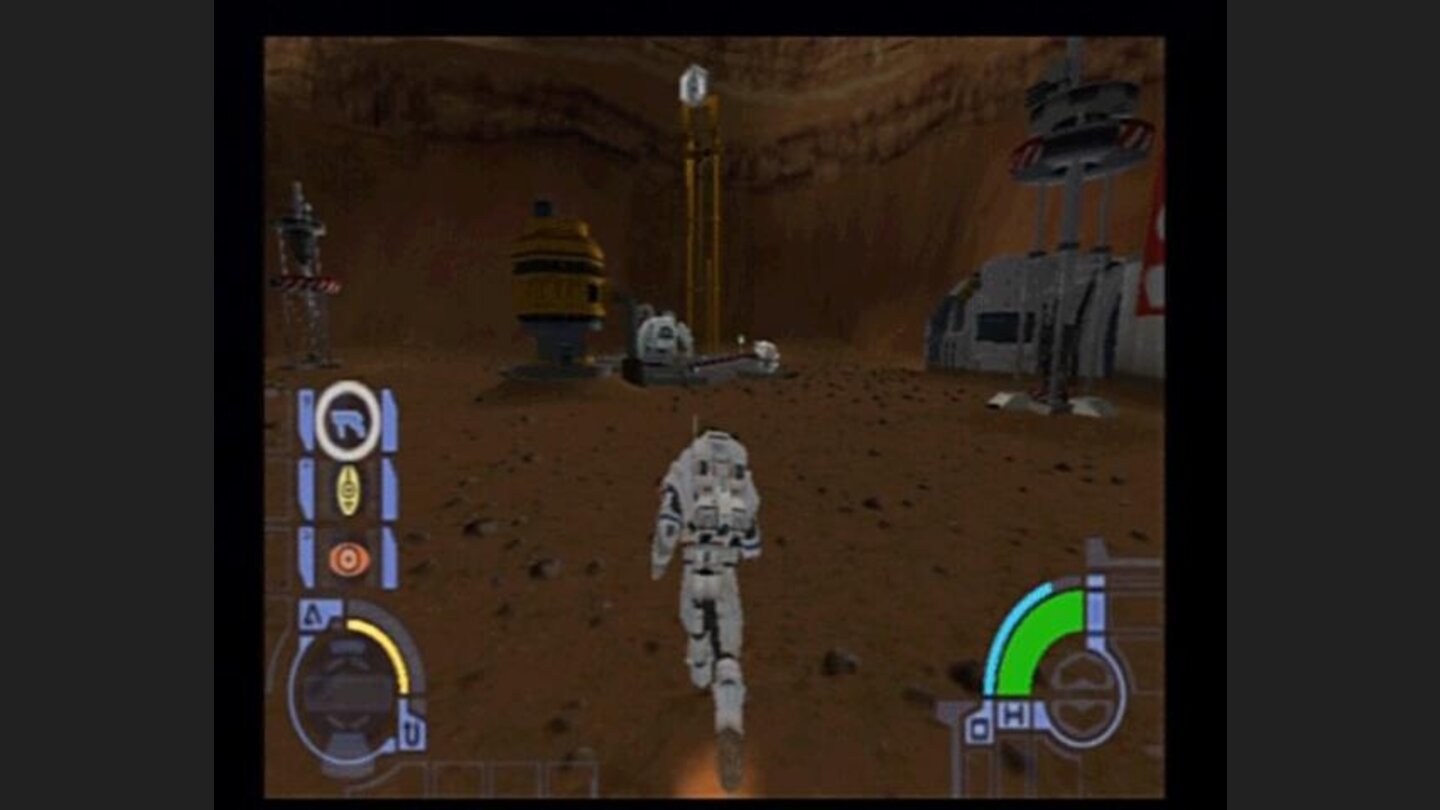When wearing the suit, you should always pay attention to the blue bar indicating your oxygen level.