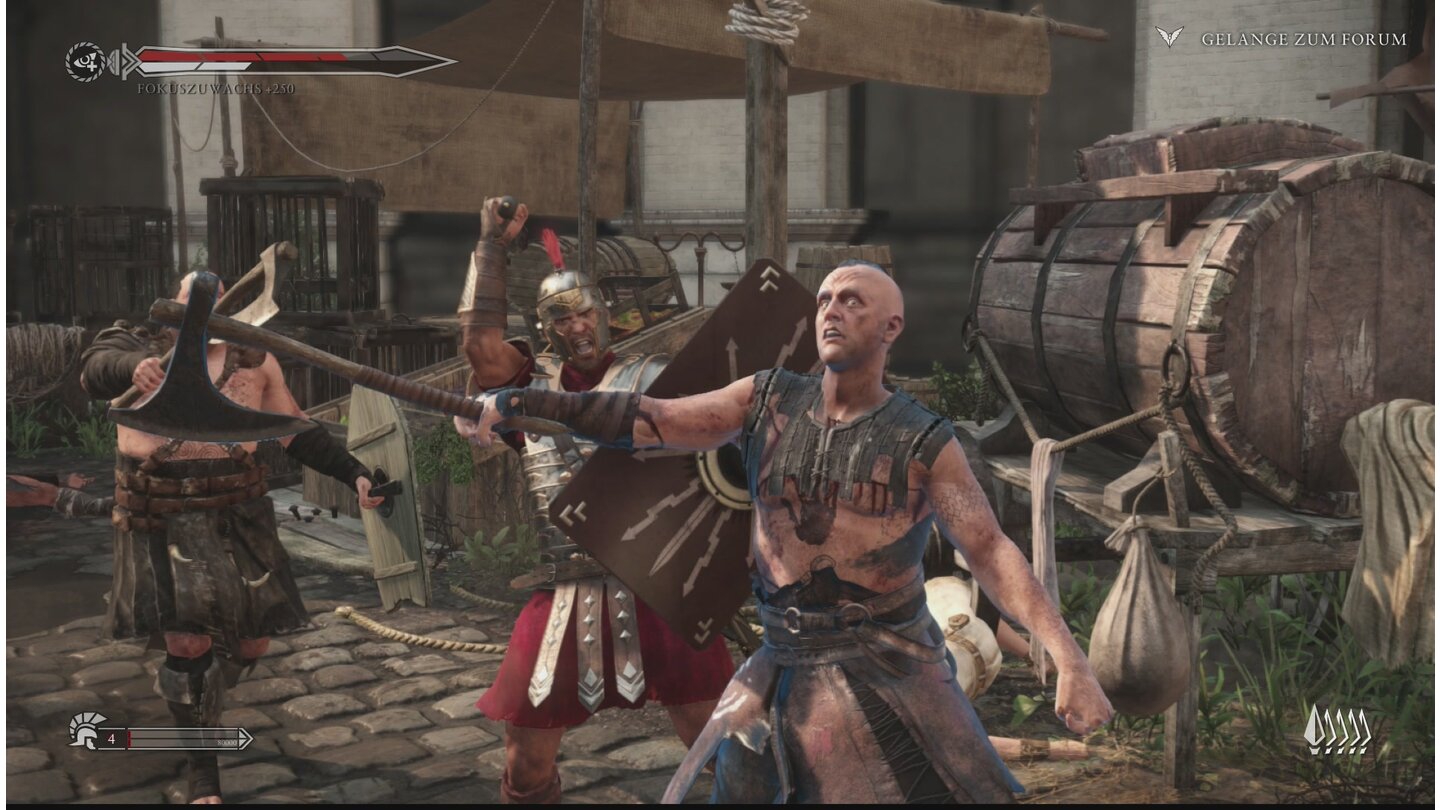 Ryse: Son of Rome - Eigene ScreenshotsDieser junge Mann wird in einer Sekunde seinen Arm verlieren, muss aber nicht lange mit dem Verlust leben.