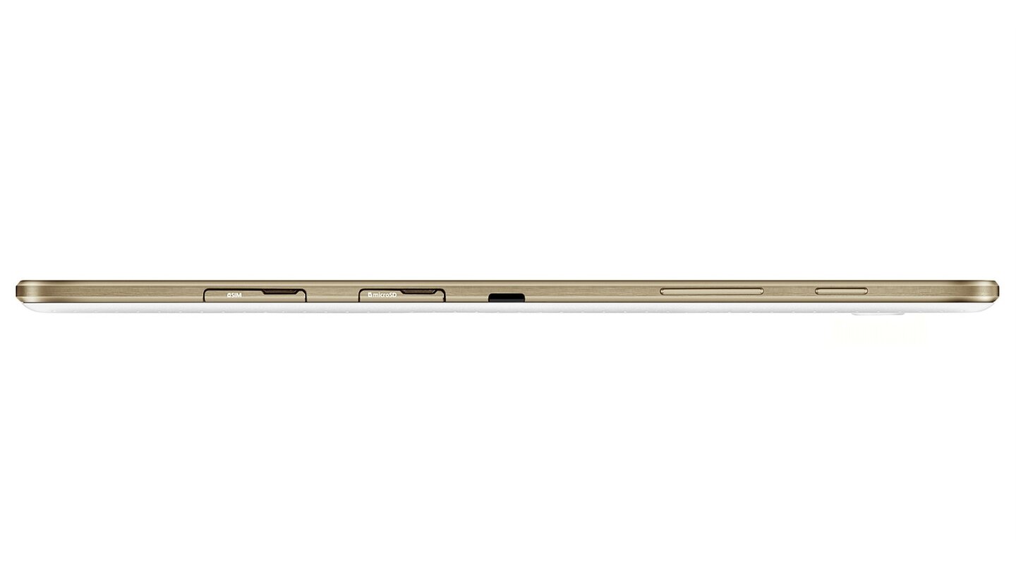 Flach ist das Samsung-Gerät ebenfalls, die Höhe beträgt niedrige 6,6 Millimeter.