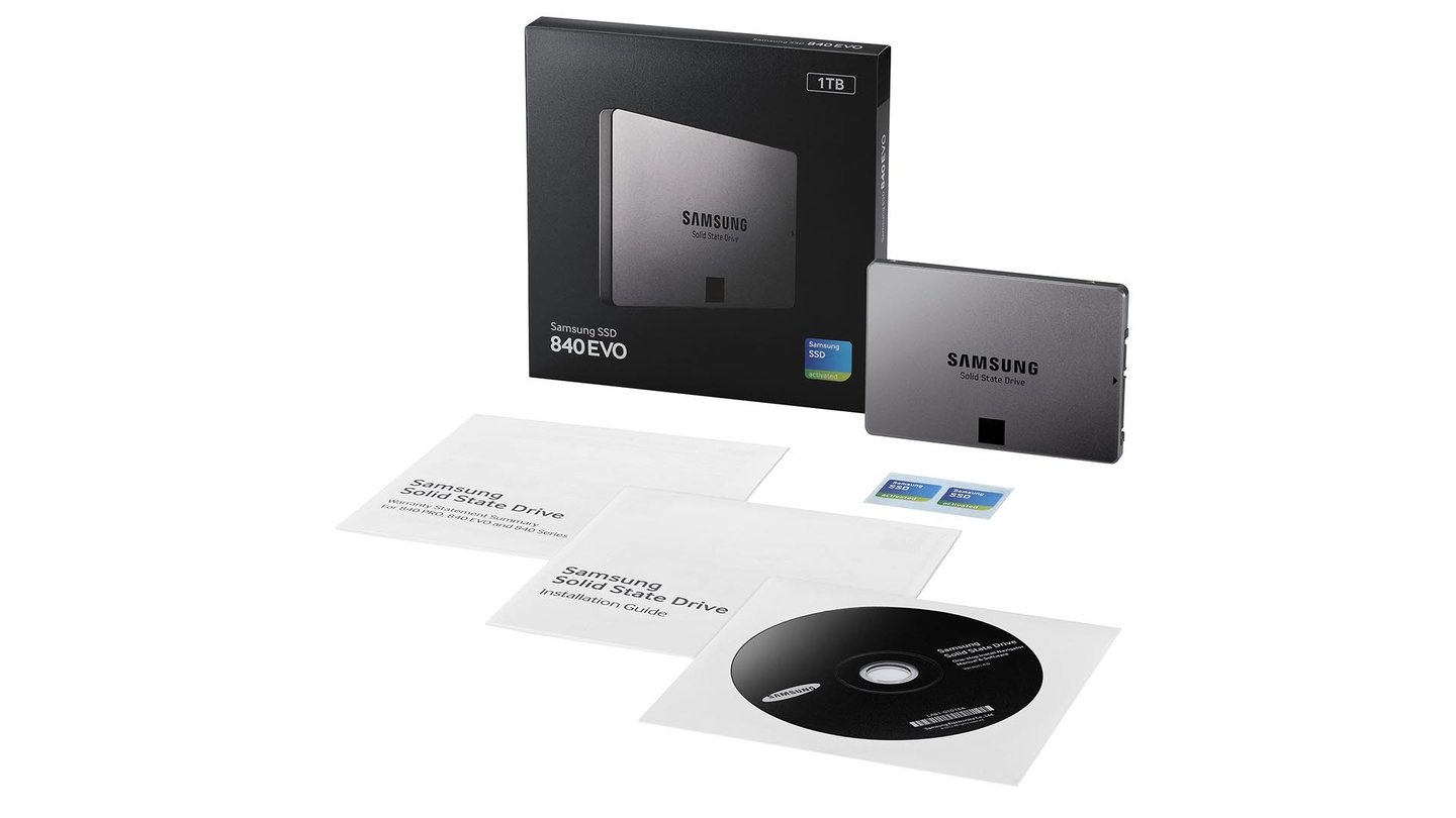 Die Samsung SSD 840 Evo ist in drei verschiedenen Ausstattungsvarianten verfügbar. Bei jeder Version ist die »Samsung SSD Magician«-Software dabei.
