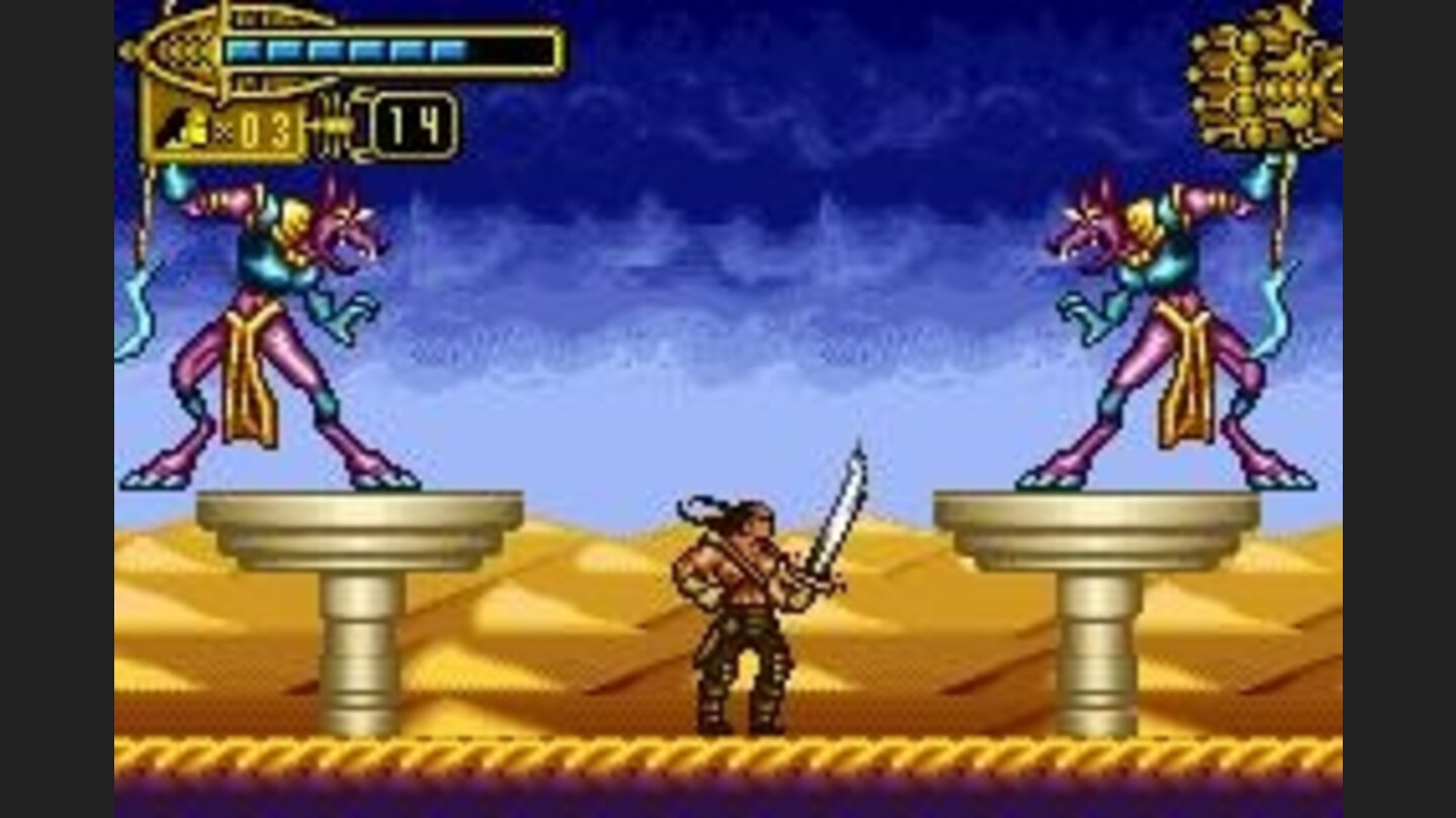 Mathayus meets the bosses: double big trouble for our hero!