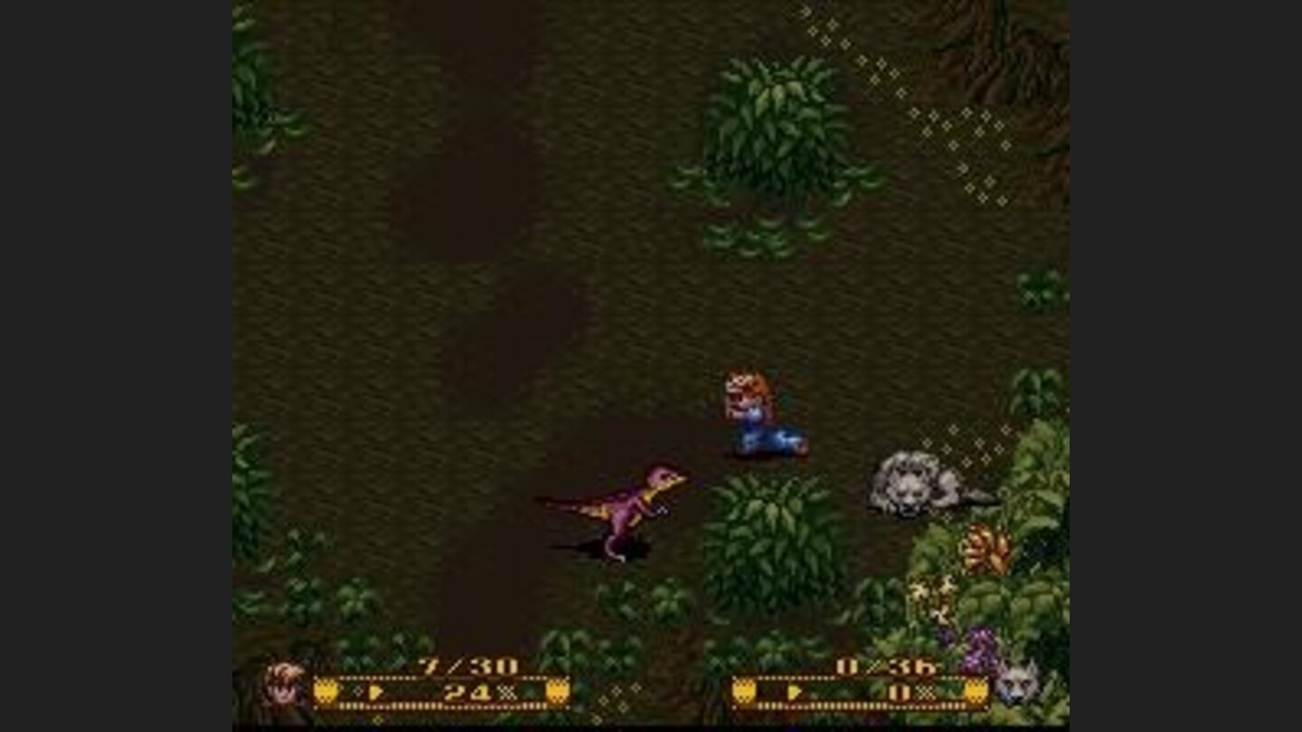 Fighting a dinosaur with a bone