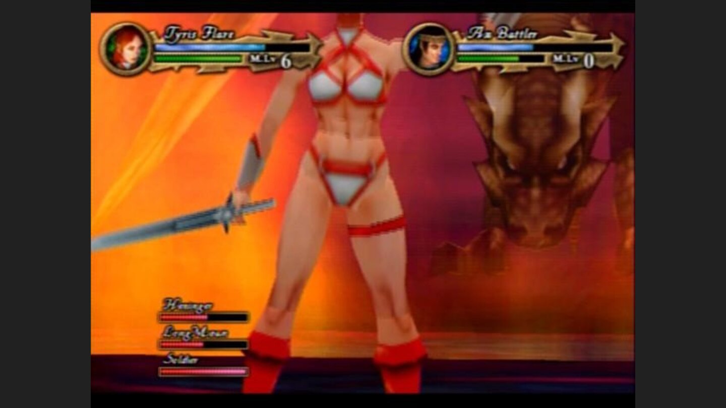 Tyris Flare also seems to have the appropriate name for the most powerful summoning abilities in the game, she can summon a big bad dragon with bad breath, beware oh foes