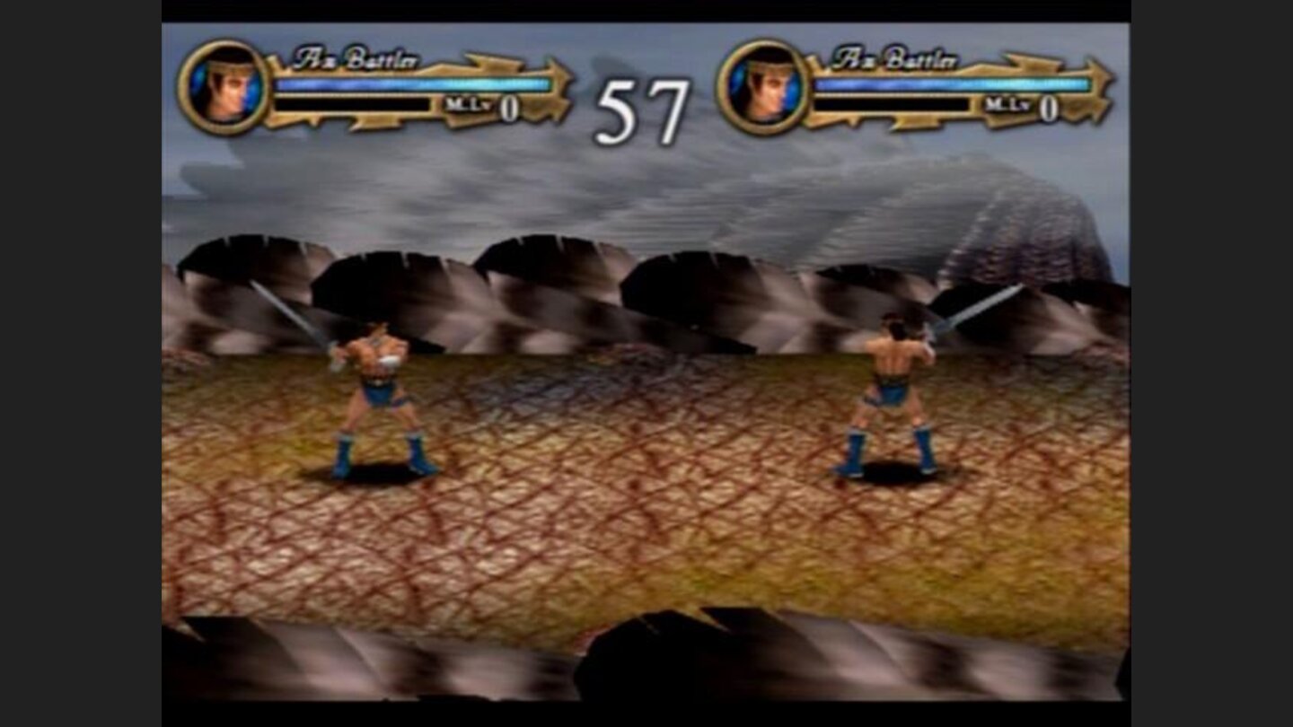 Playing the player versus player mode (characters can look the same there)